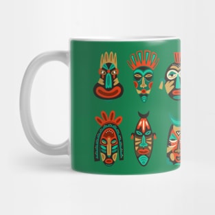 Tribal Masks Traditional Set Mug